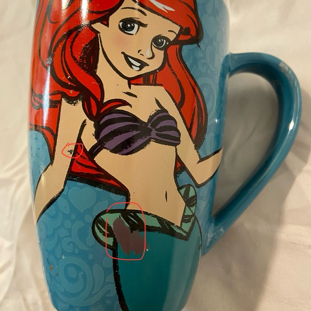 Disney Parks Exclusive Little Mermaid Coffee Cup authentic